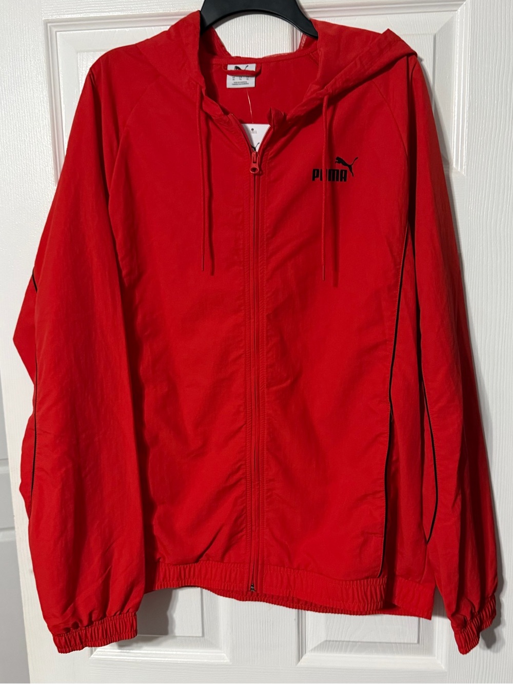 NWT Mens Puma Sport Woven Hooded Zipper Front Windbreaker
